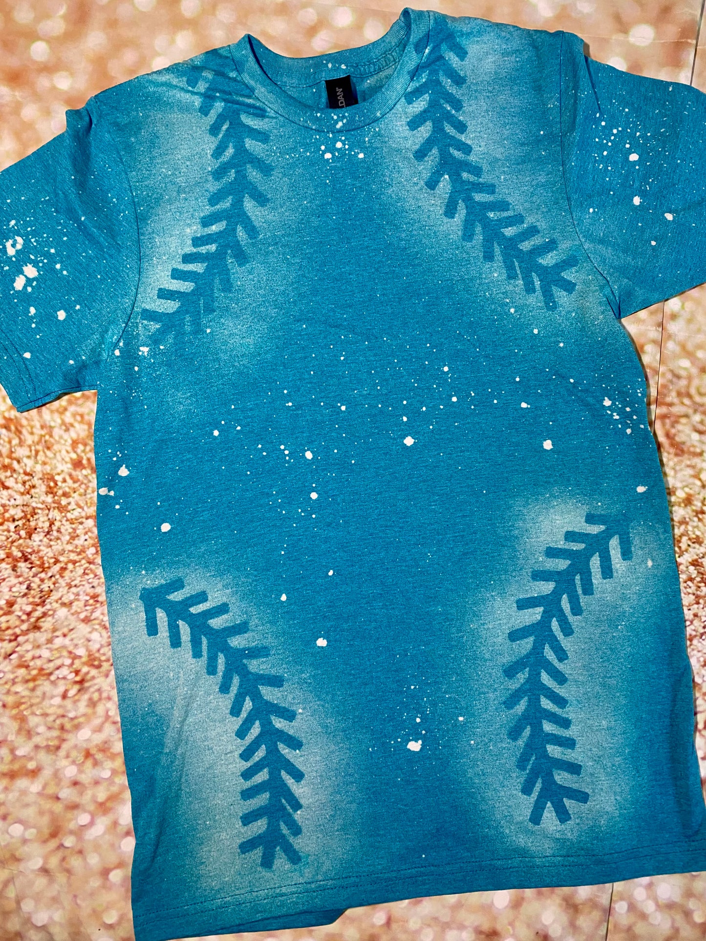 Adult Small - Bleached Tee with stitching