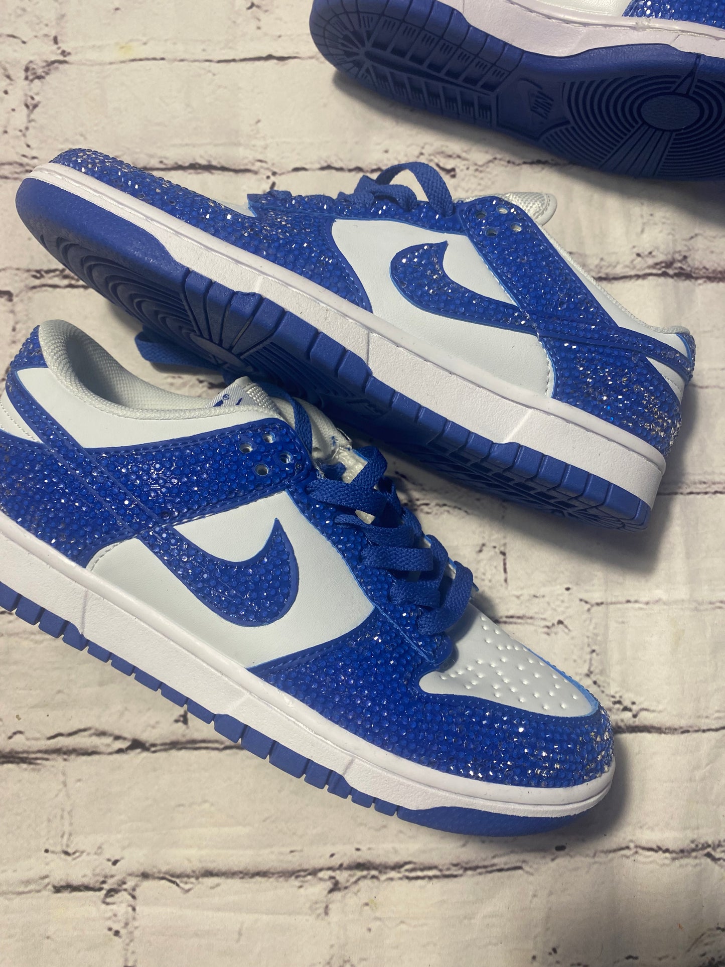 Blue Rhinestone Sneaker - Women size 8