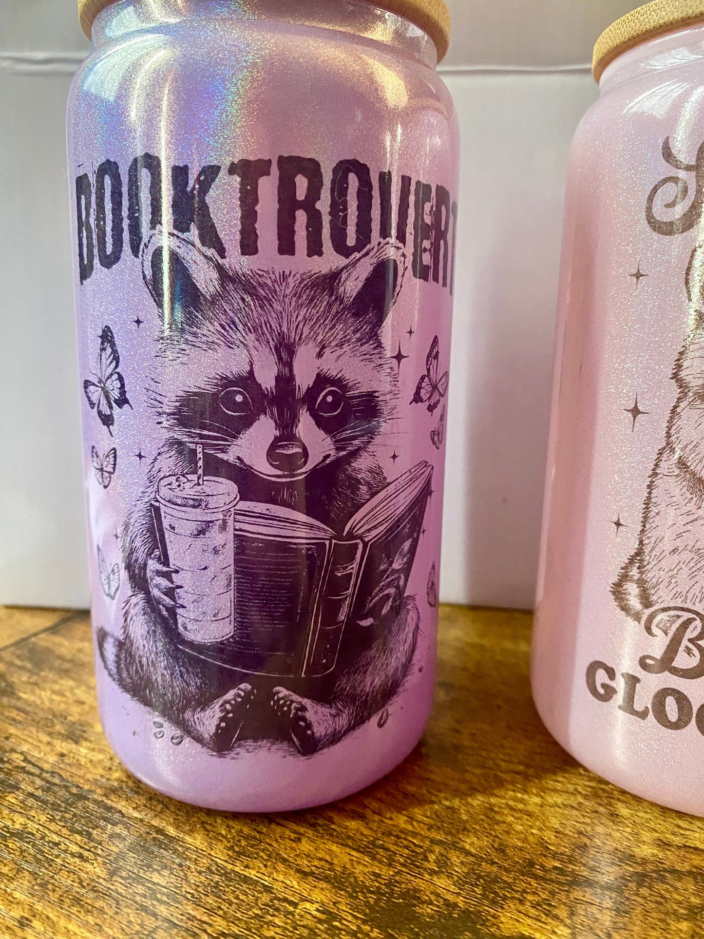 Bookteovert Shimmer Glass Tumbler