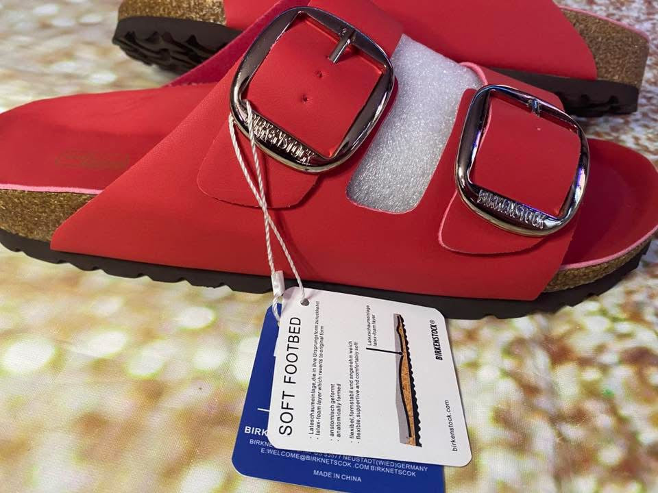 Red Sandals Women Size 8-8.5