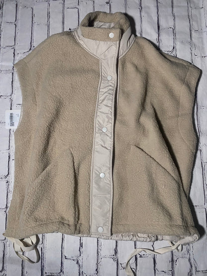 🍋 Sherpa Button Vest - Size Women  Large