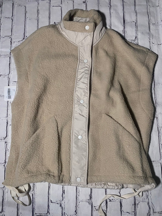 🍋 Sherpa Button Vest - Size Women  Large