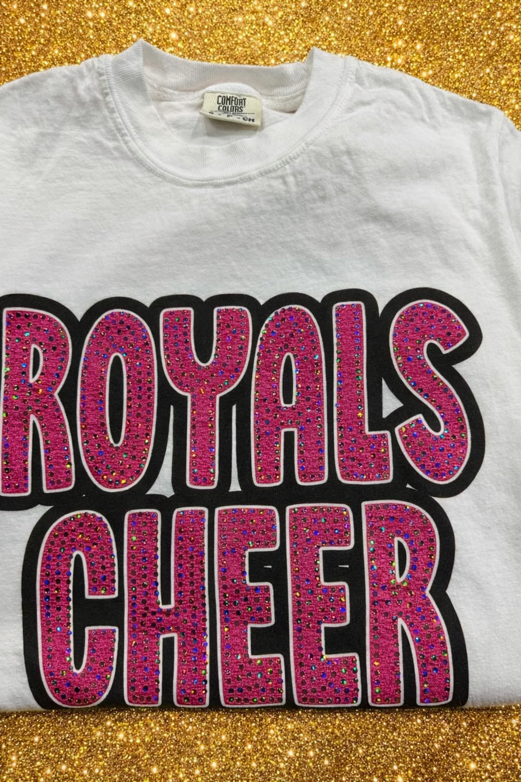 Custom Bubble Letter Spangle - White Shirt Only