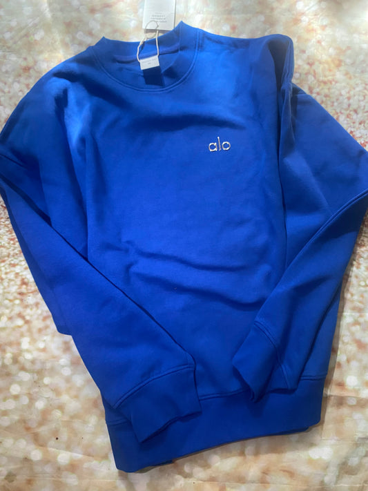 Royal Blue Cotton Alo Crewneck - Size Medium