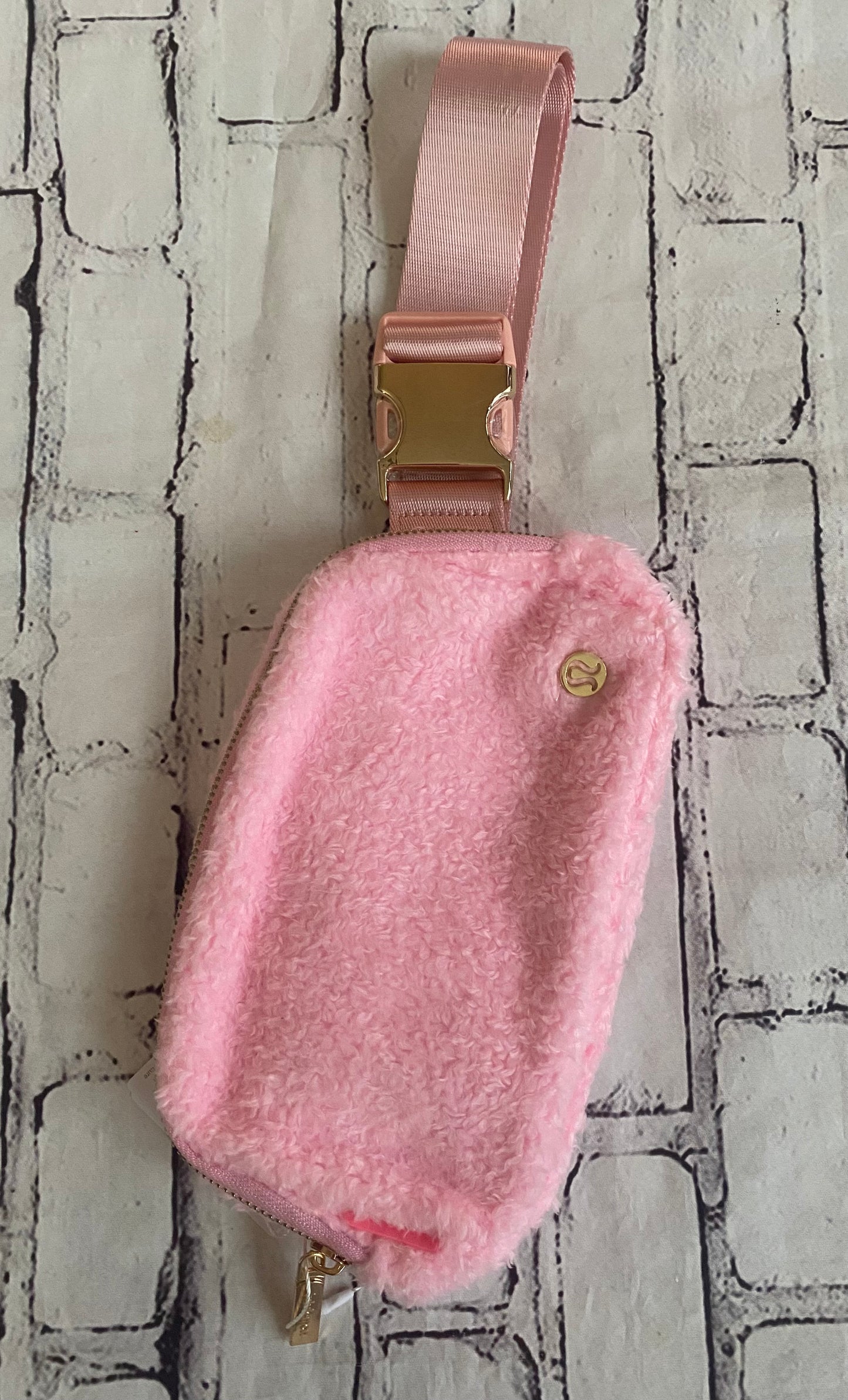 Pink Fuzzy Belt Bag