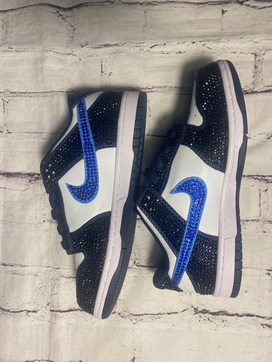Rhinestone Sneaker - Navy & Blue - Youth Size 3Y