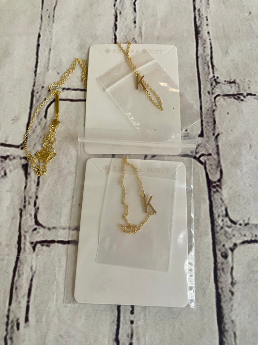 KS Necklace - Letter K - NO BAG
