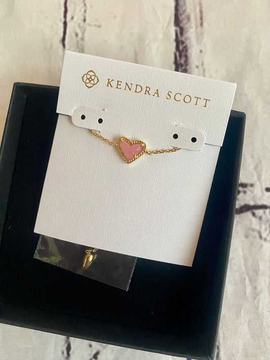 KS Heart Bracelet - Light Pink Matte