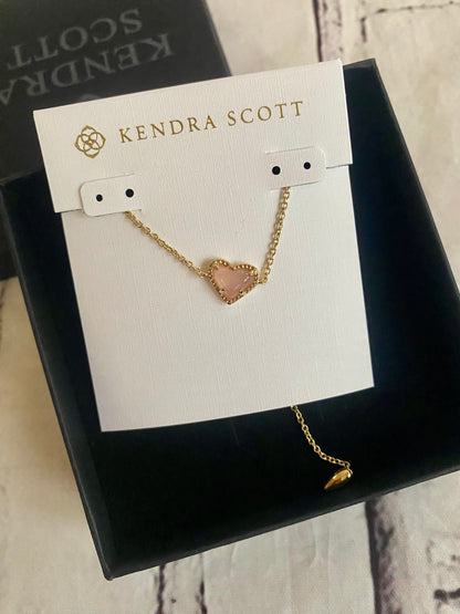 KS Heart Bracelet - Lightest Pink Matte