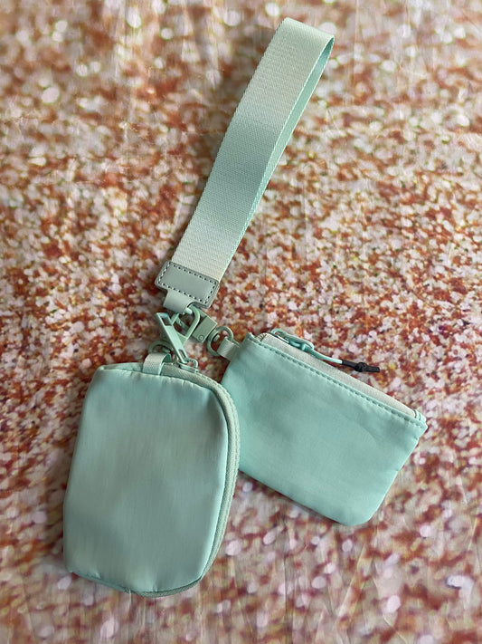 Teal Keychain Wristlet