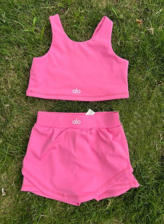 Girls Alo Set - Light Pink - Size 9/10