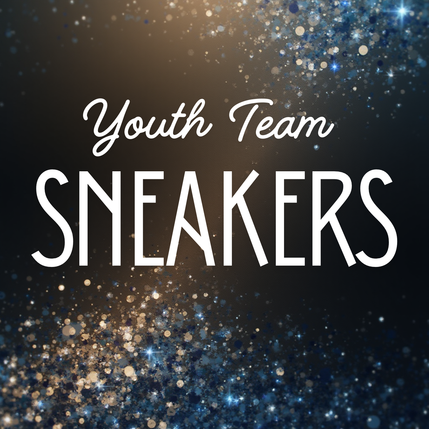 Youth Custom Bling Sneaker - Royal Blue/White