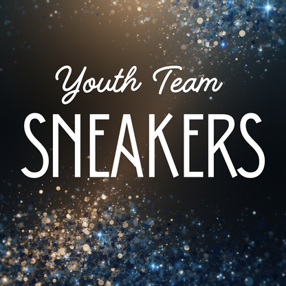 Youth Custom Bling Sneaker - Royal Blue/White