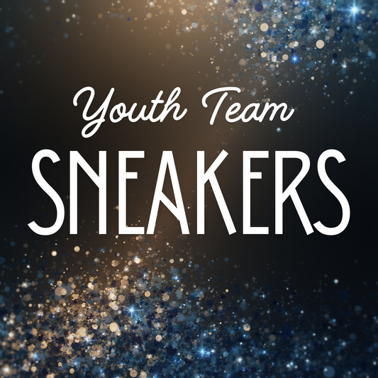 Youth Custom Bling Sneaker - Royal Blue/White