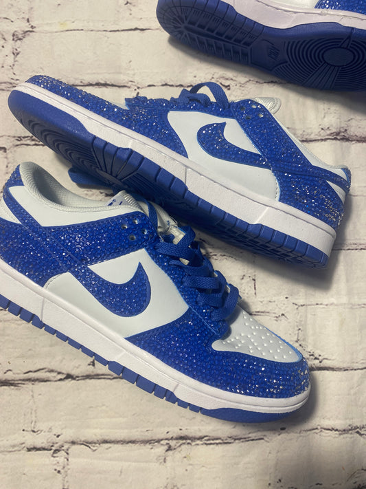 Blue Rhinestone Sneaker - Women size 8