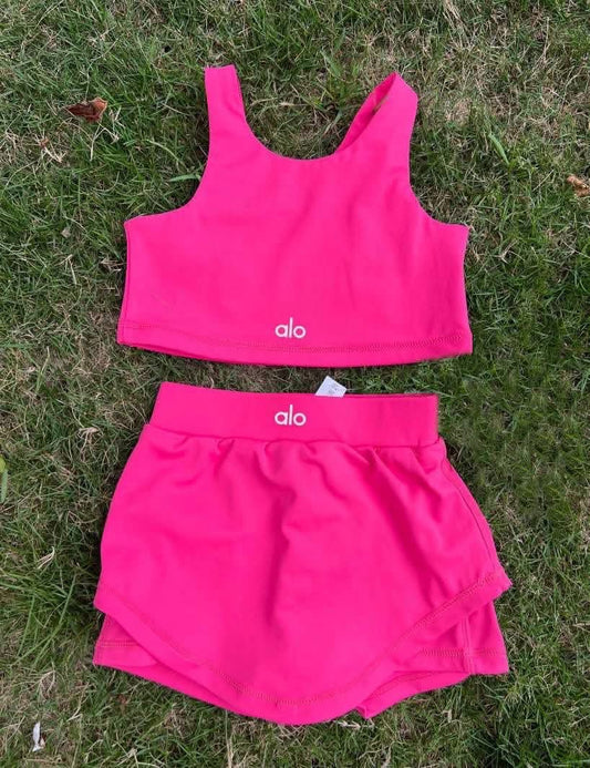 Girls Alo Set - Hot Pink - Size 10/12