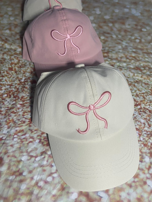 Youth Embroidered Bow Hat