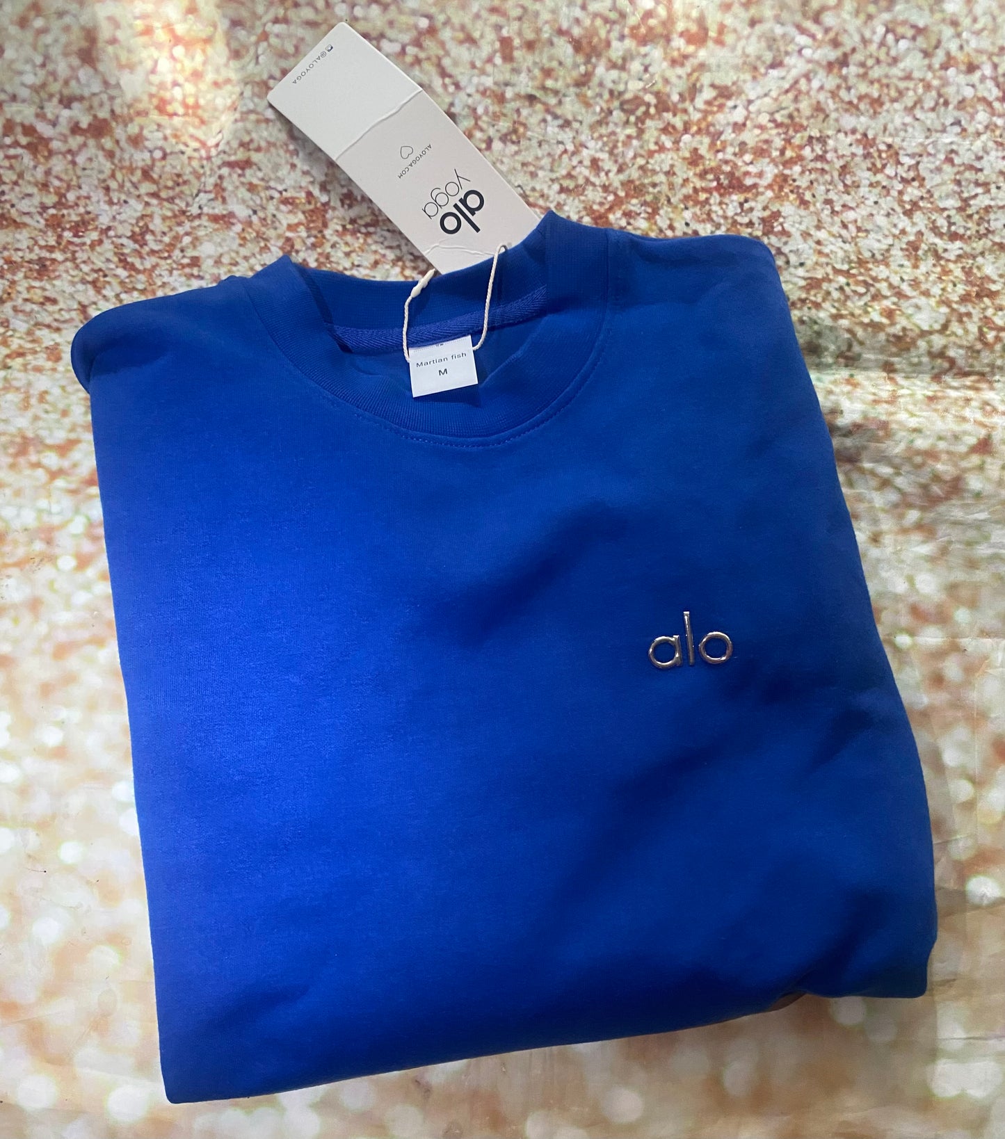 Royal Blue Cotton Alo Crewneck - Size Medium