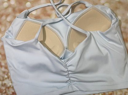 Light Blue Alo Set - Skort and Bra - Women XL (fits as a M/L)