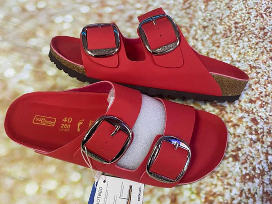 Red Sandals Women Size 8-8.5