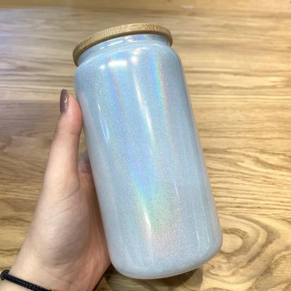 Shimmer Glass Beer Can