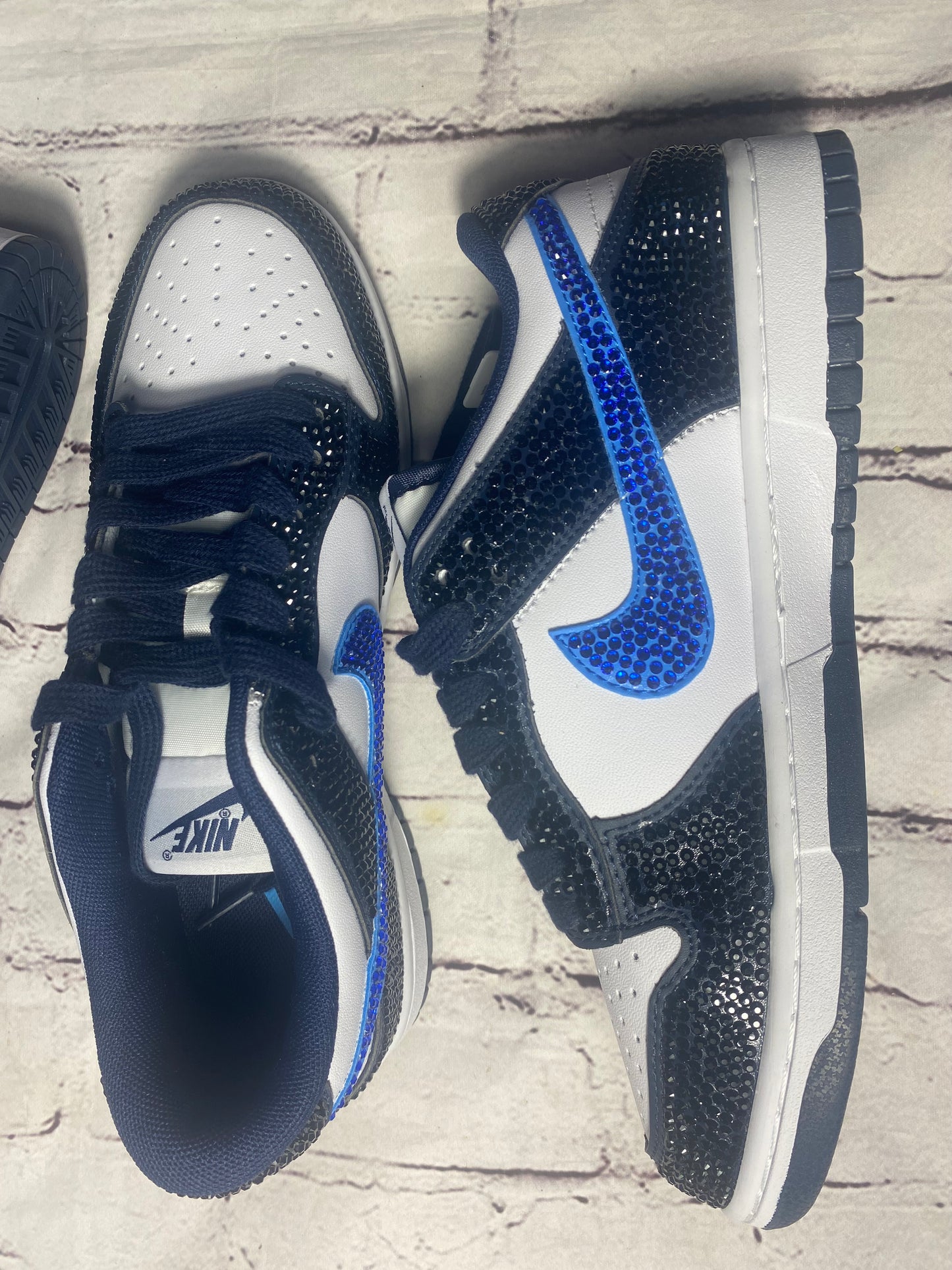 Rhinestone Sneakers - Navy & Blue - Women size 8.5