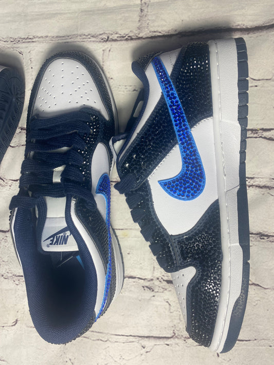 Rhinestone Sneakers - Navy & Blue - Women size 8.5