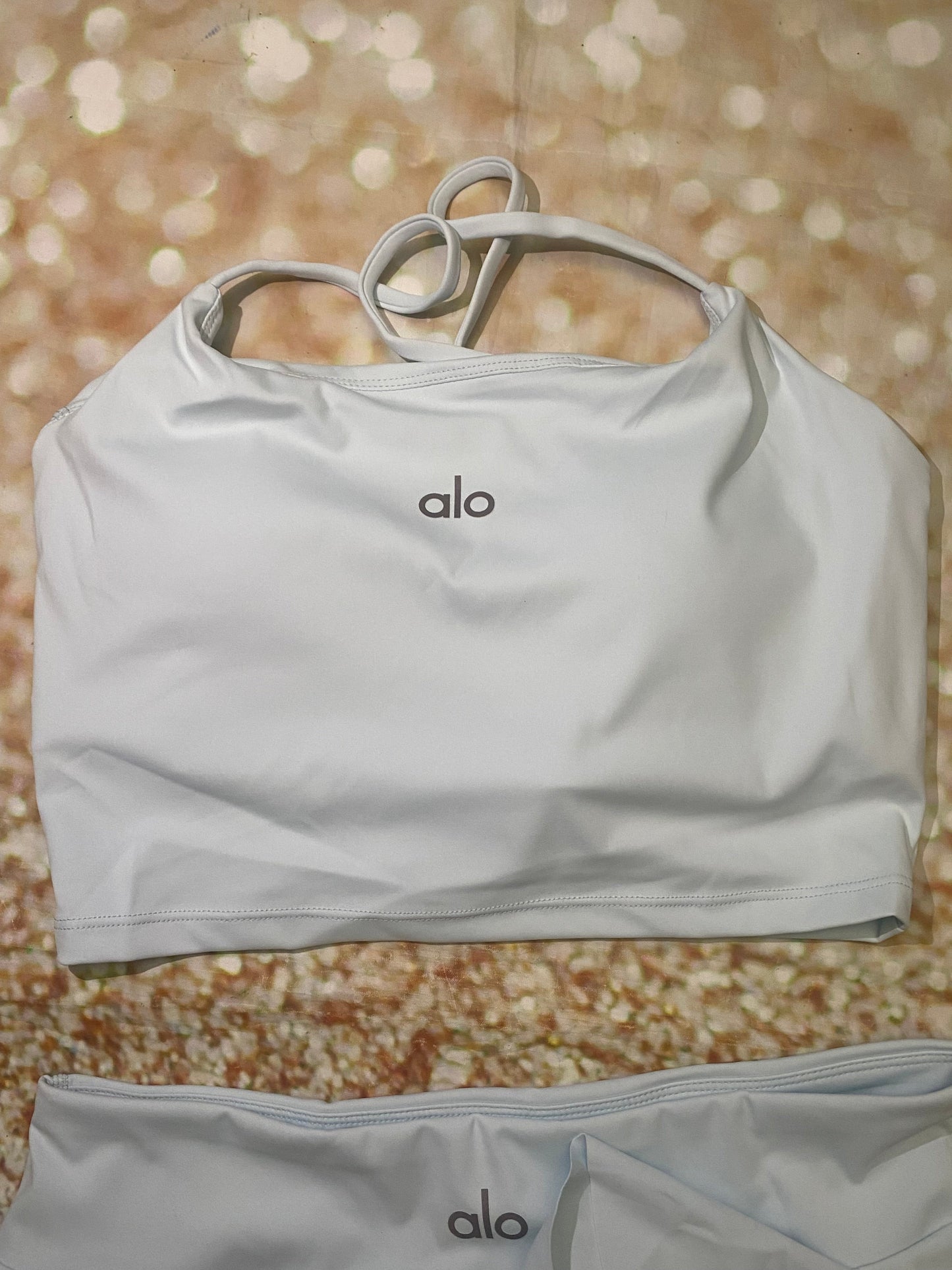 Light Blue Alo Set - Skort and Bra - Women XL (fits as a M/L)