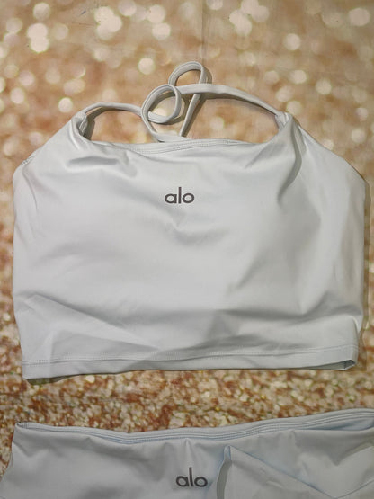 Light Blue Alo Set - Skort and Bra - Women XL (fits as a M/L)