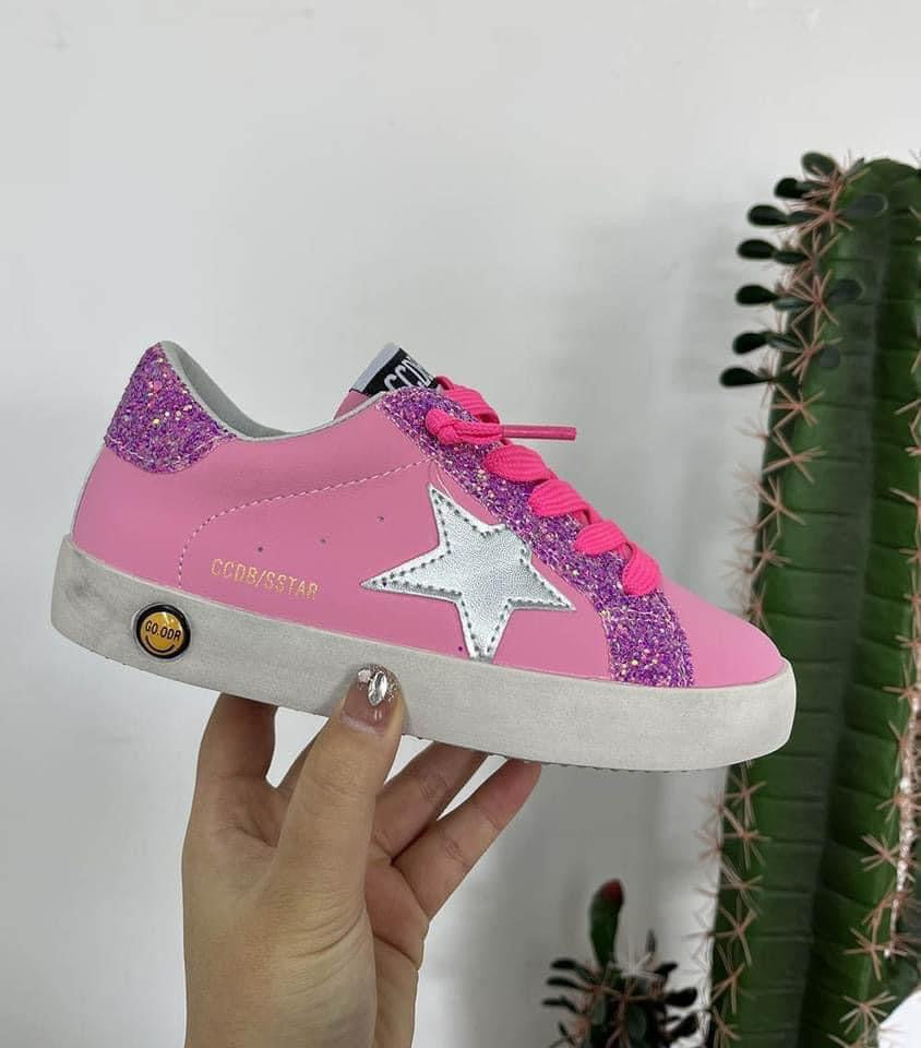 Kid Pink Star Sneakers