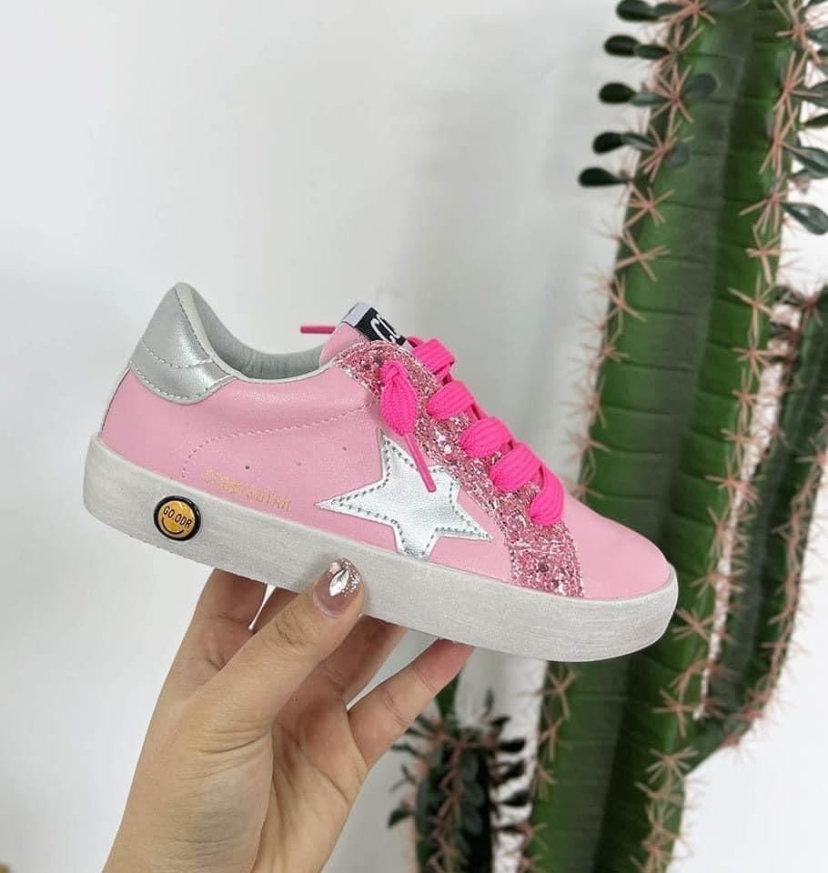 Kid Pink Star Sneakers