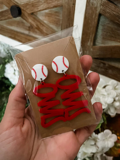 Custom Baseball Earrings